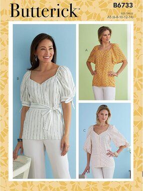 Butterick B6733A5 Pattern (6-8-10-12, 6-8-10-12-14)